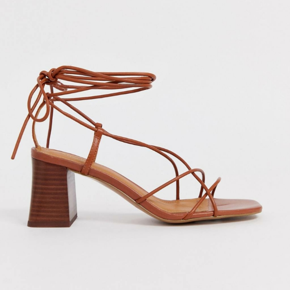 & Other Stories cognac leather strappy sandals